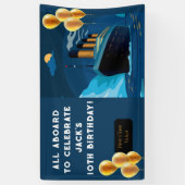 Titanic Cruise Liner Birthday Banner (Verticaal)