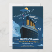 Titanic Cruise Liner Birthday Invitation Kaart (Voorkant)