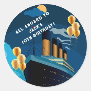Titanic Cruise Liner Classic Round Sticker