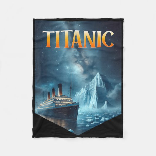 Titanic Cruise Ship Iceberg 1912 RMS Voyage Mannen Fleece Deken (Voorkant)