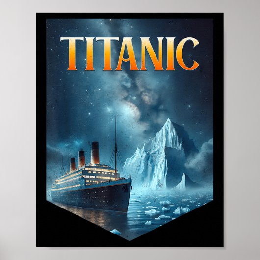 Titanic Cruise Ship Iceberg 1912 RMS Voyage Mannen Poster (Voorkant)