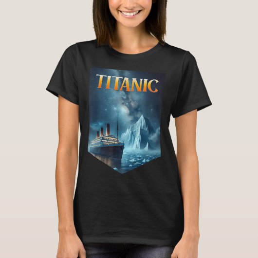 Titanic Cruise Ship Iceberg 1912 RMS Voyage Mannen T-shirt (Voorkant)