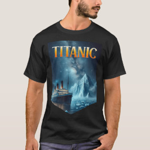 Titanic Cruise Ship Iceberg 1912 RMS Voyage Mannen T-shirt