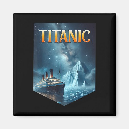 Titanic Cruise Ship Iceberg 1912 Rms Voyage Men Wo Magneet (Voorkant)