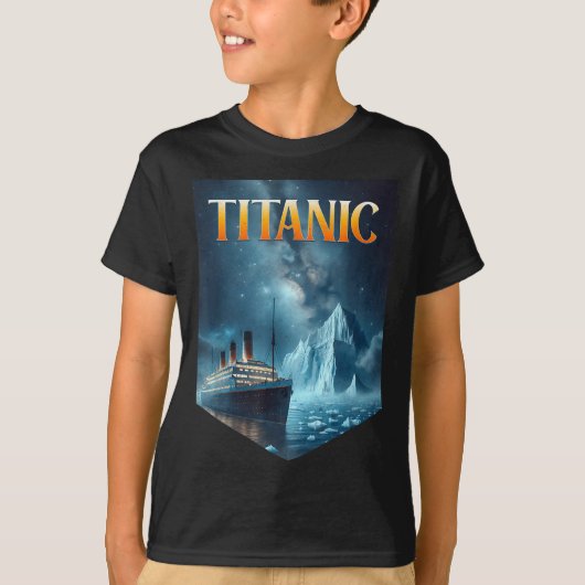 Titanic Cruise Ship Iceberg 1912 Rms Voyage Men Wo T-shirt (Voorkant)
