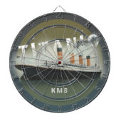 Titanic Custom Monogram Dartbord (Voorkant)