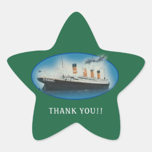 Titanic dank u groene gunst ster sticker