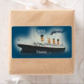 Titanic  Dark Blue Zee White Star Line Ship Etiket (Insitu)