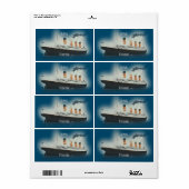 Titanic  Dark Blue Zee White Star Line Ship Etiket (Full Sheet)