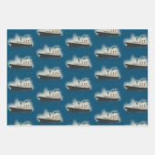 Titanic  Dark Blue Zee White Star Line Ship Inpakpapier Vel (Voorkant 3)