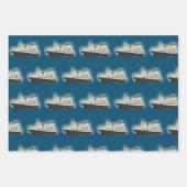 Titanic  Dark Blue Zee White Star Line Ship Inpakpapier Vel (Voorkant)