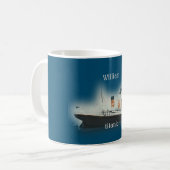 Titanic  Dark Blue Zee White Star Line Ship Koffiemok (Voorkant links)