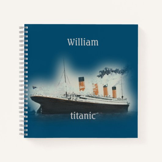 Titanic Dark Blue Zee White Star Line Ship Notitieboek (Voorkant)