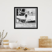 Titanic Disaster Vignettes 1912 Poster (Keuken)