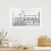 Titanic Engine Profile Plan Poster (Keuken)
