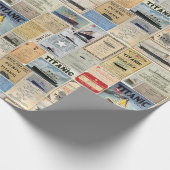 Titanic Ephemera Collage for Ocean Liner Enthusias Cadeaupapier (Hoek)