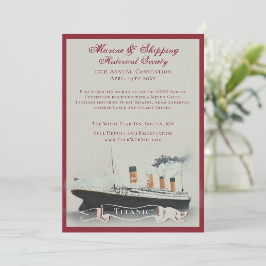 Titanic Event Kaart (Staand voorkant)