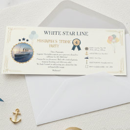 Titanic-feestdecoraties vintage instapkaart kaart