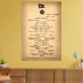 TITANIC Final Luncheon Menu 1912 Canvas Afdruk (Insitu (Woonkamer))