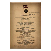 TITANIC Final Luncheon Menu 1912 Perfect Poster (Voorkant)