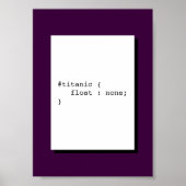 Titanic Float helemaal Funny CSS Poster (Voorkant)