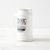 Titanic Ghost Ship Beer Stein (wit) Bierpul (Voorkant links)