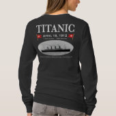 Titanic Ghost Ship Dames Long Meve (donker) T-shirt (Achterkant)