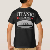 Titanic Ghost Ship Kind's Donkere T-shirt (Achterkant)