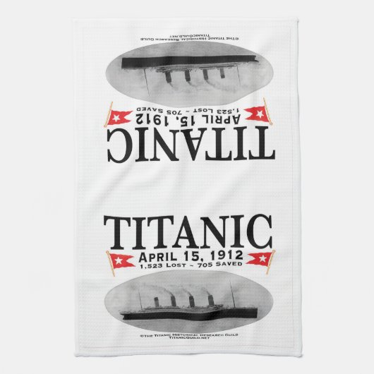 Titanic Ghost Ship Kitchen Towel Tea Towel Theedoek (Verticaal)