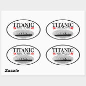 Titanic Ghost Ship Oval Stickers (zwarte rand) (Vel)