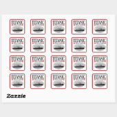 Titanic Ghost Ship Square Stickers (rode grens) (Vel)