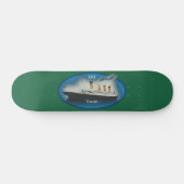 Titanic Green Maritime White Star Line Ship Persoonlijk Skateboard (Horizontaal)