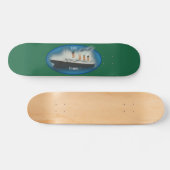 Titanic Green Maritime White Star Line Ship Persoonlijk Skateboard (Horizontaal)