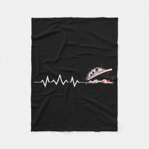 Titanic Hartslag Minimalistisch Vintage Cruise Shi Fleece Deken