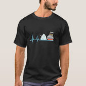 Titanic Heartbeat Funny Iceberg RMS Cruise Ship Bo T-shirt (Voorkant)