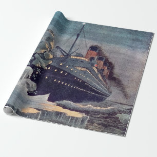 Titanic Hits Iceberg Cadeaupapier