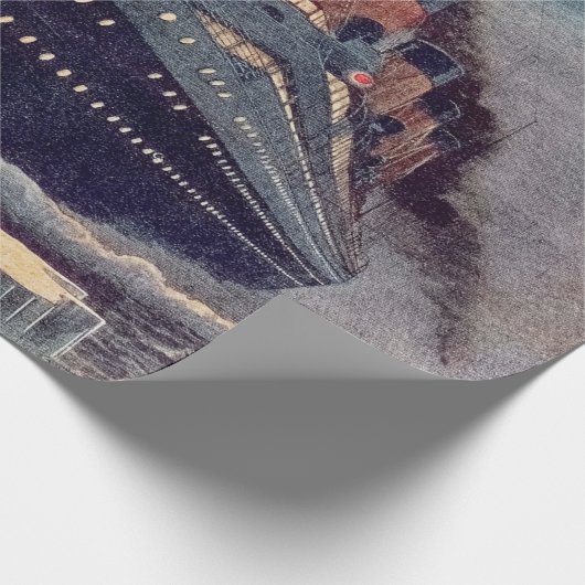 Titanic Hits Iceberg Cadeaupapier (Hoek)