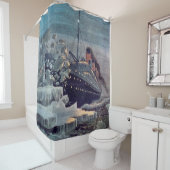 Titanic Hits Iceberg Douchegordijn (In situ)