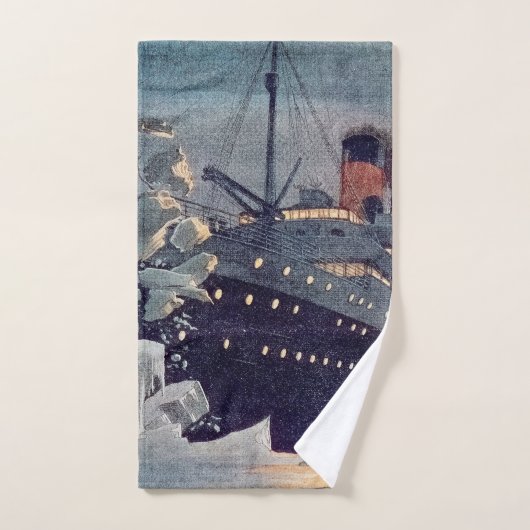 Titanic Hits Iceberg Handdoek (Handdoek)