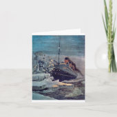 Titanic Hits Iceberg Kaart (Voorkant)