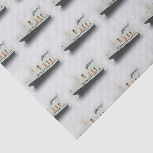 Titanic Iceberg Grey Decoupage Ship Tissuepapier (Detail)