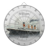 Titanic  Iceberg Grey White Star Line Ship Dartbord (Voorkant)