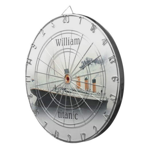 Titanic  Iceberg Grey White Star Line Ship Dartbord (Voorkant Rechts)