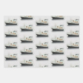 Titanic  Iceberg Grey White Star Line Ship Inpakpapier Vel (Voorkant 3)
