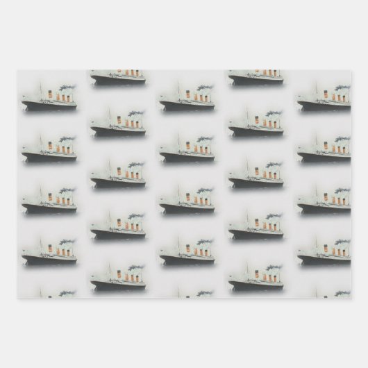 Titanic  Iceberg Grey White Star Line Ship Inpakpapier Vel (Voorkant 3)