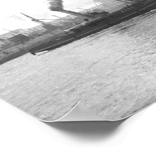 Titanic in de haven van Southampton Poster (Hoek)