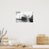 Titanic in de haven van Southampton Poster (Keuken)