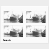 Titanic in de haven van Southampton Rechthoekige Sticker (Vel)