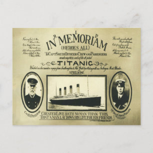 Titanic in memoriam Briefkaart