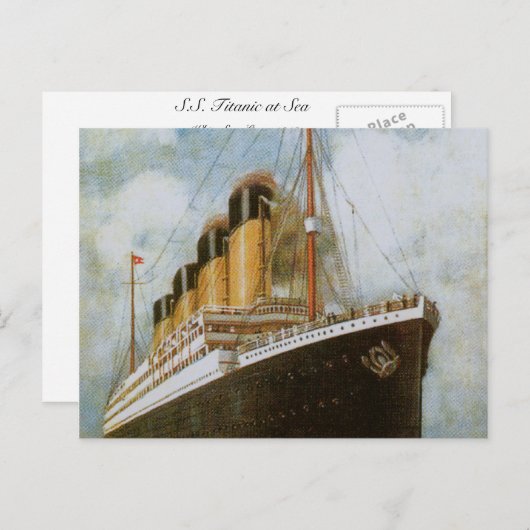 Titanic in Zee Briefkaart (Voorkant / Achterkant)